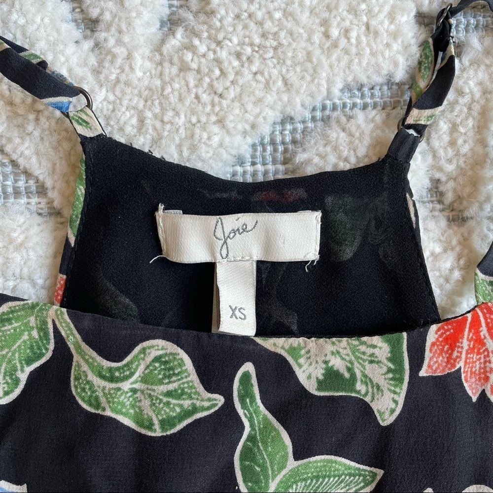 Joie Deme Sleeveless Floral 100% Silk Midi Dress - Picture 4 of 7